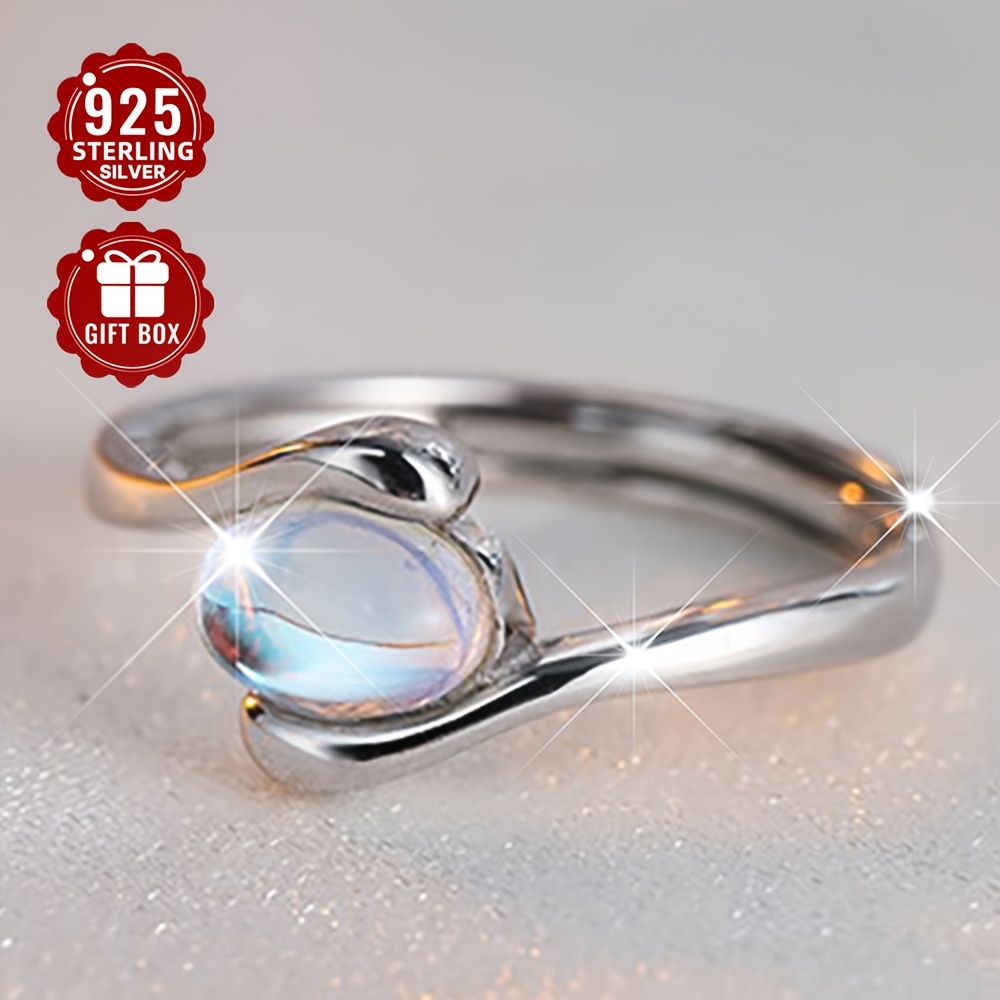 Moonstone Sterling Silver Adjustable Ring VIGG Style